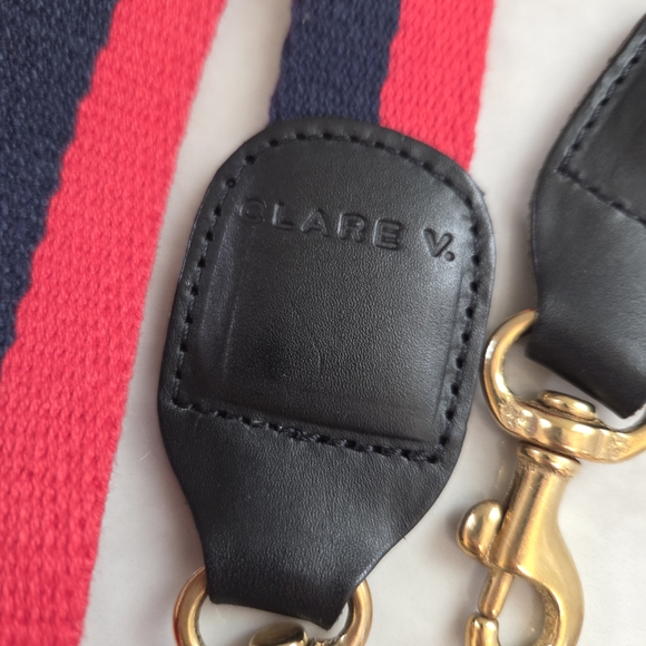 Clare V Navy and Red Crossbody Bag Strap - Picture 2 of 3